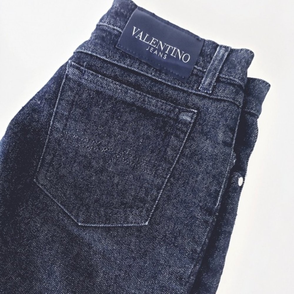 Valentino Dark Blue Skinny Ankle Crop Jeans 27